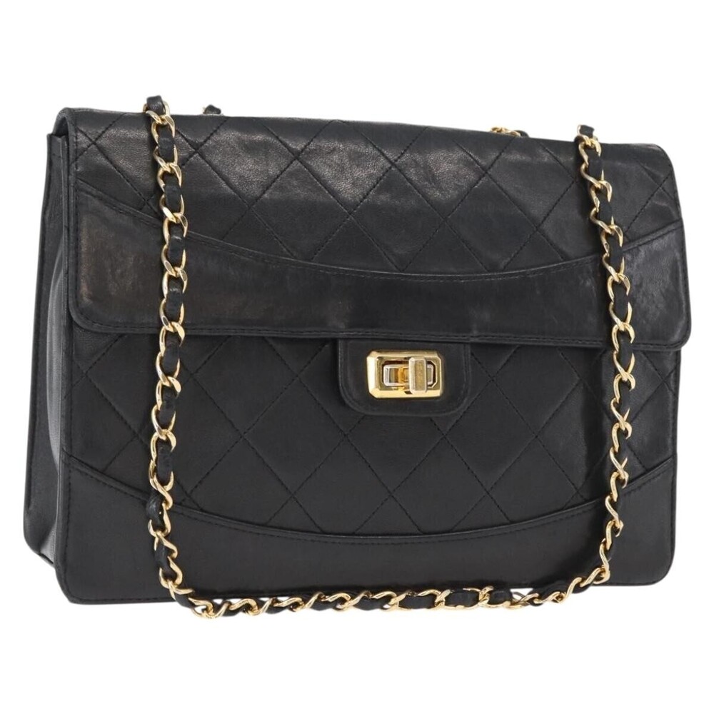 Chanel Vintage Mademoiselle Lock Trapezoid Flap Quilted Lambskin Medium